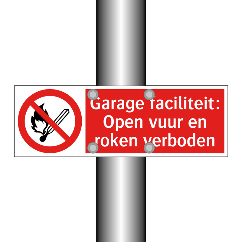 Garage faciliteit: Open vuur en roken verboden