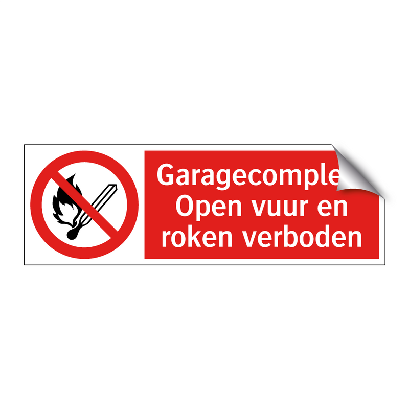 Garagecomplex: Open vuur en roken verboden