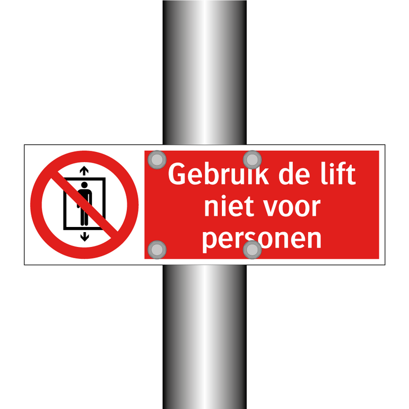 Gebruik de lift niet voor personen