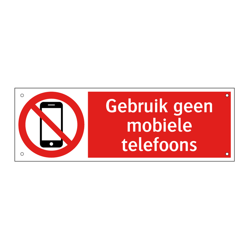 Gebruik geen mobiele telefoons