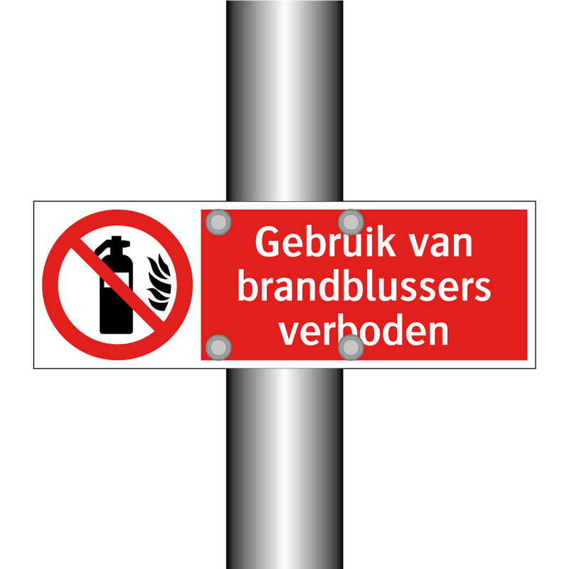 Gebruik van brandblussers verboden