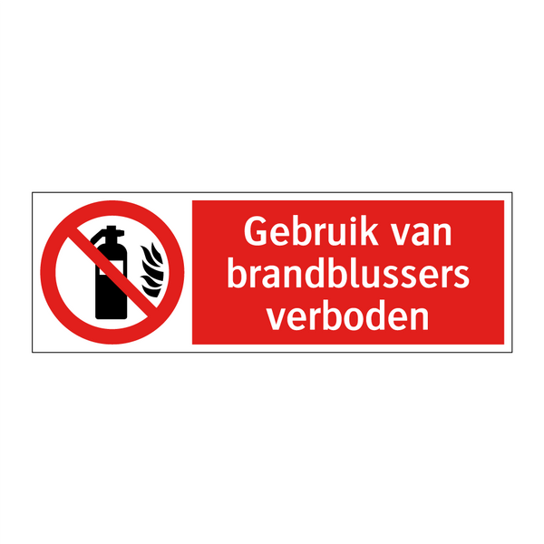 Gebruik van brandblussers verboden