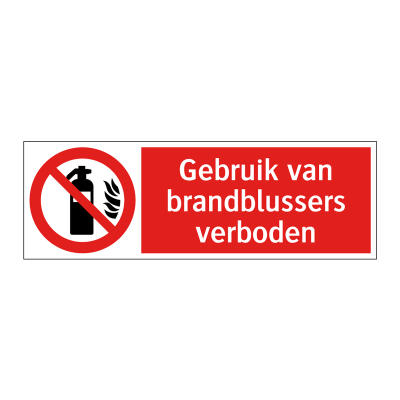 Gebruik van brandblussers verboden