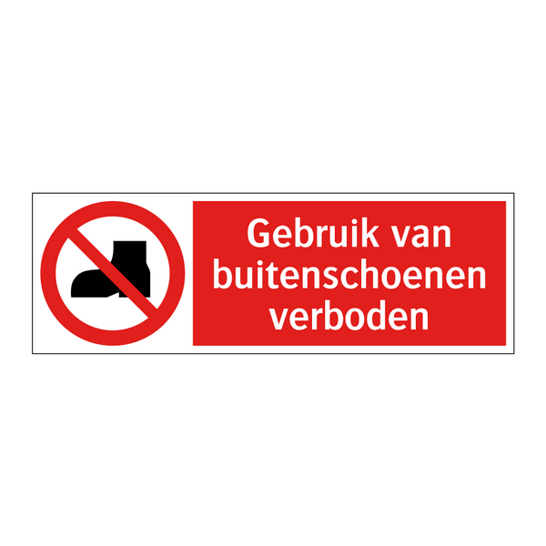 Gebruik van buitenschoenen verboden