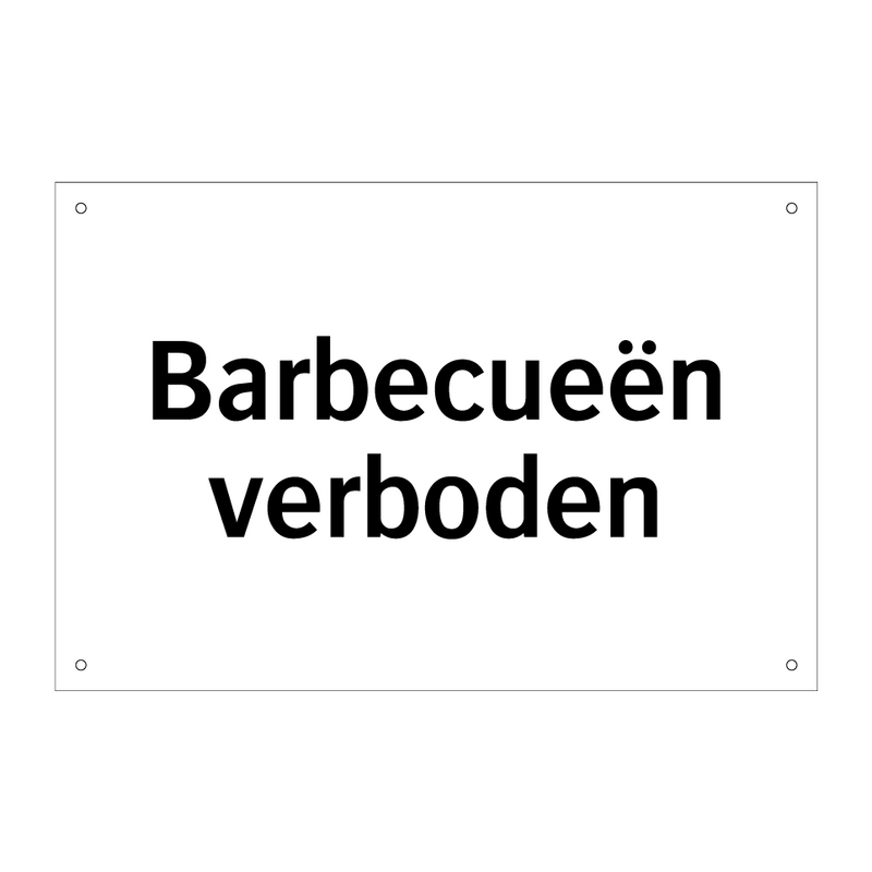 Barbecueën verboden