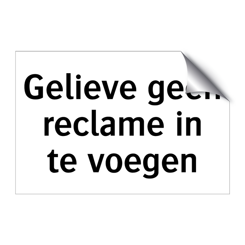 Gelieve geen reclame in te voegen