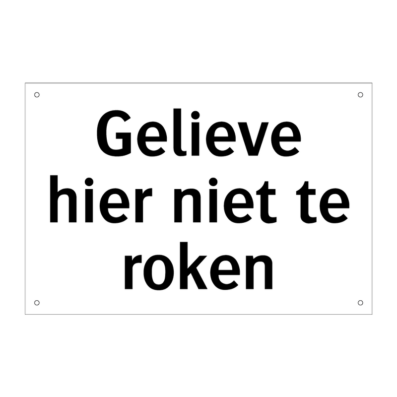 Gelieve hier niet te roken