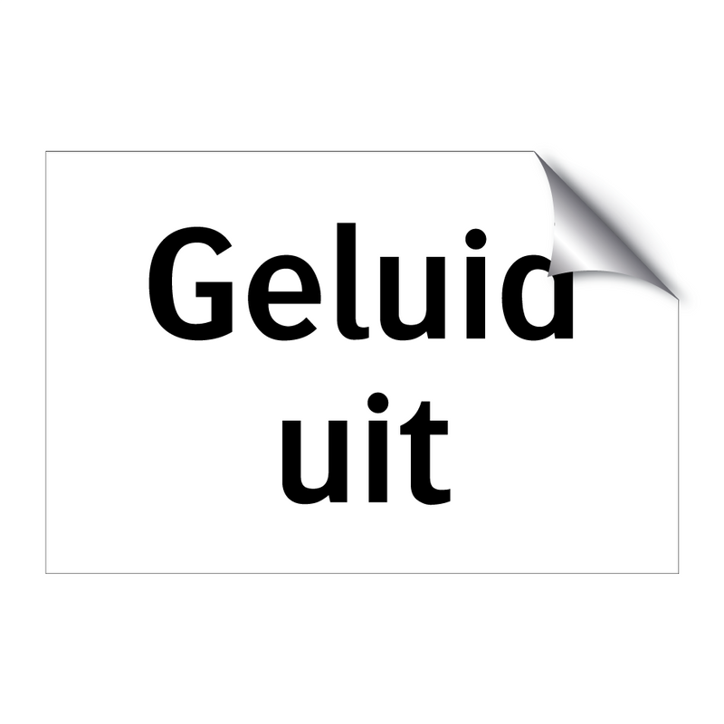 Geluid uit