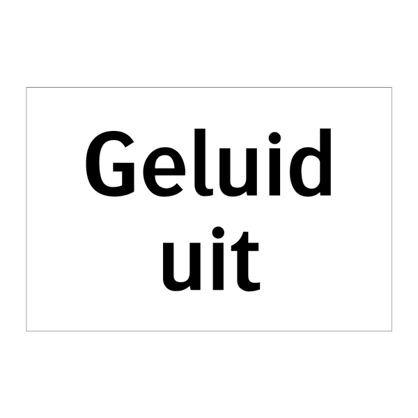 Geluid uit