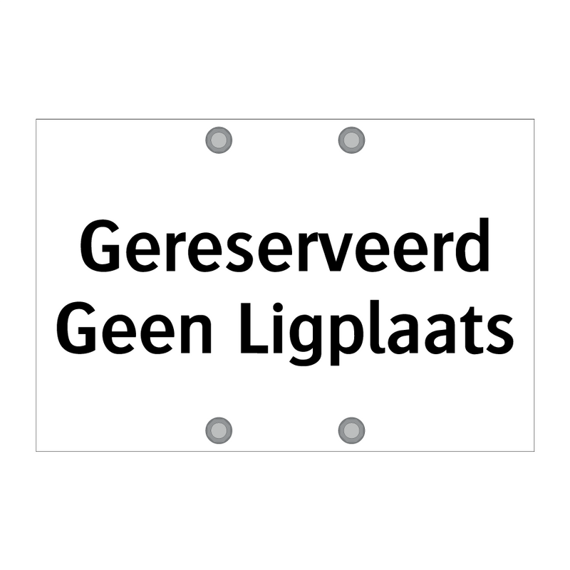 Gereserveerd Geen Ligplaats