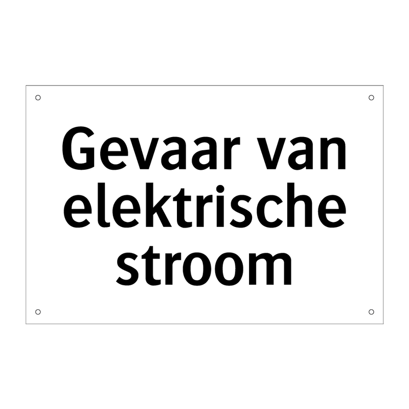 Gevaar van elektrische stroom