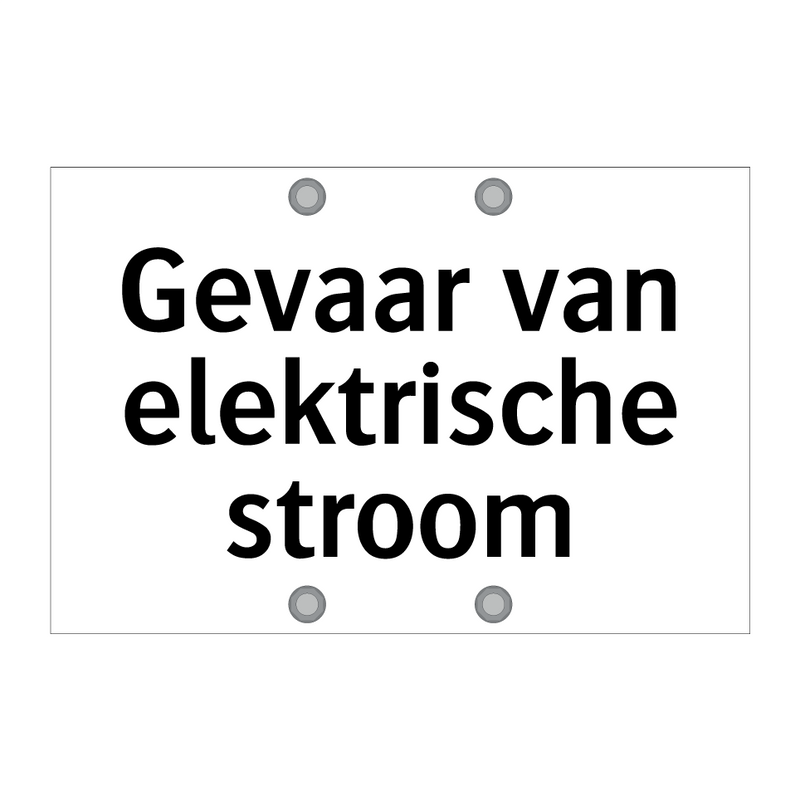 Gevaar van elektrische stroom