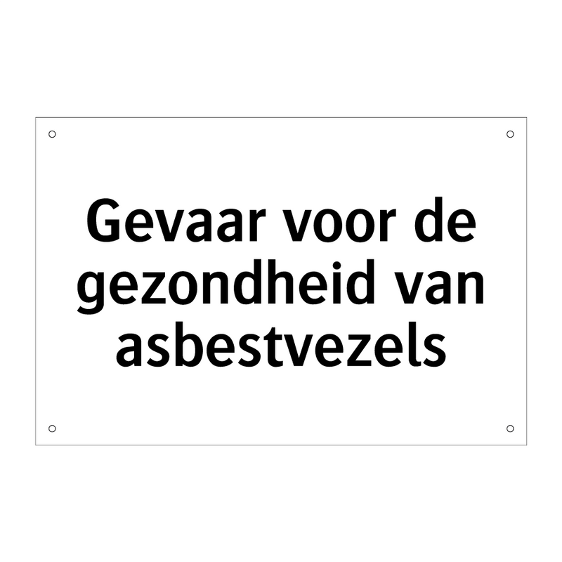 Gevaar voor de gezondheid van asbestvezels