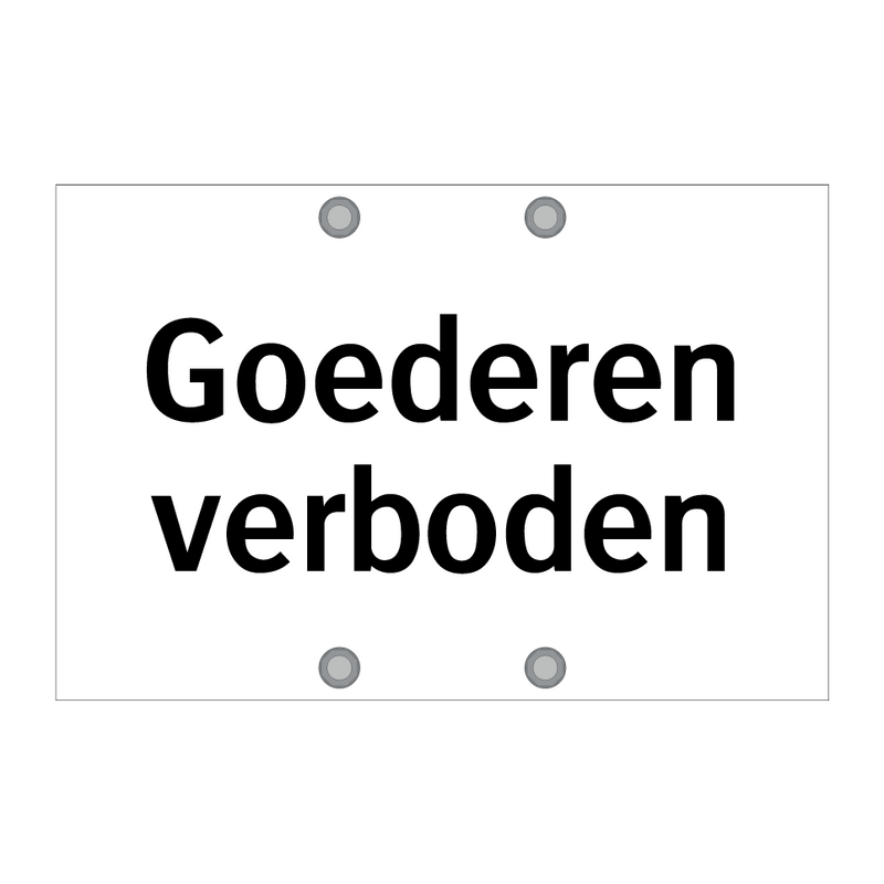 Goederen verboden