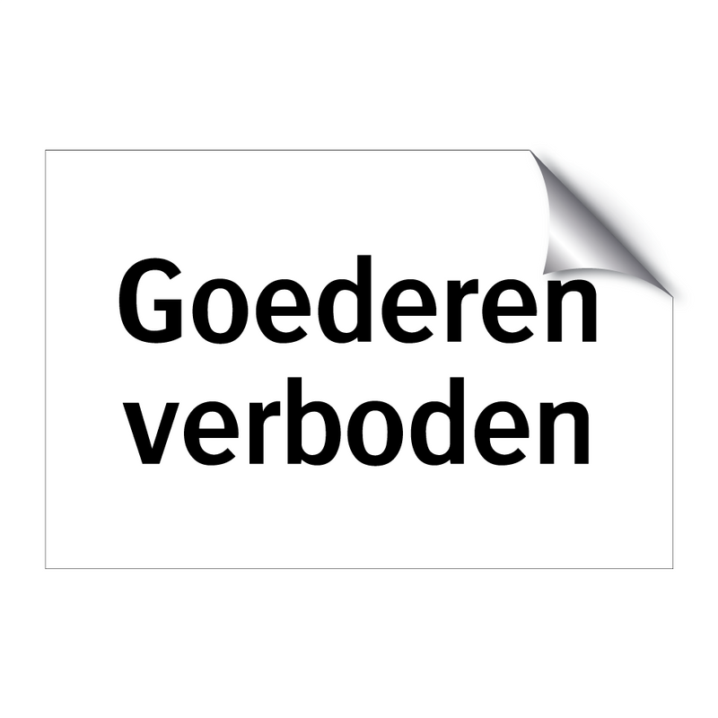 Goederen verboden