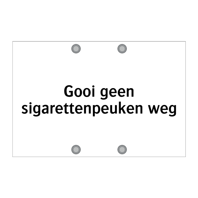 Gooi geen sigarettenpeuken weg