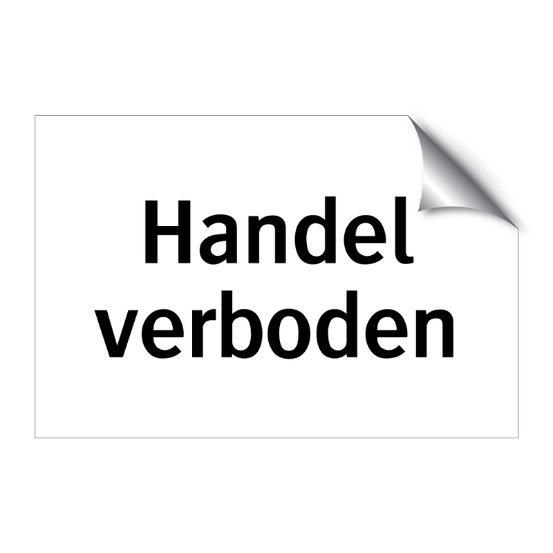 Handel verboden