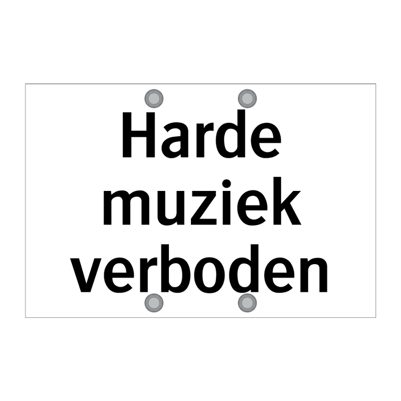 Harde muziek verboden