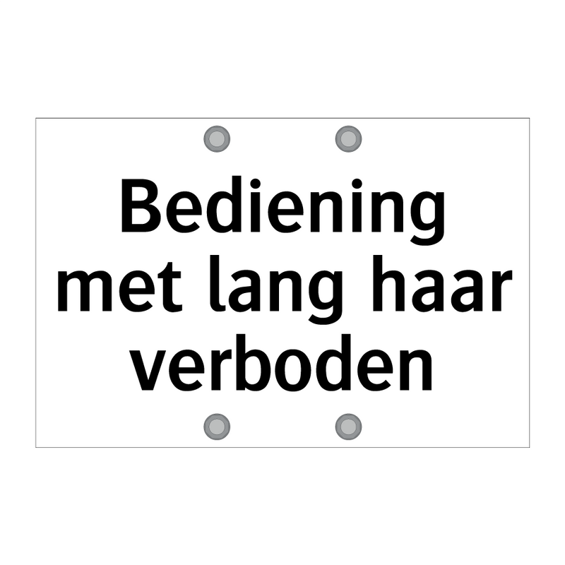 Bediening met lang haar verboden