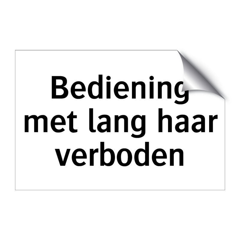 Bediening met lang haar verboden