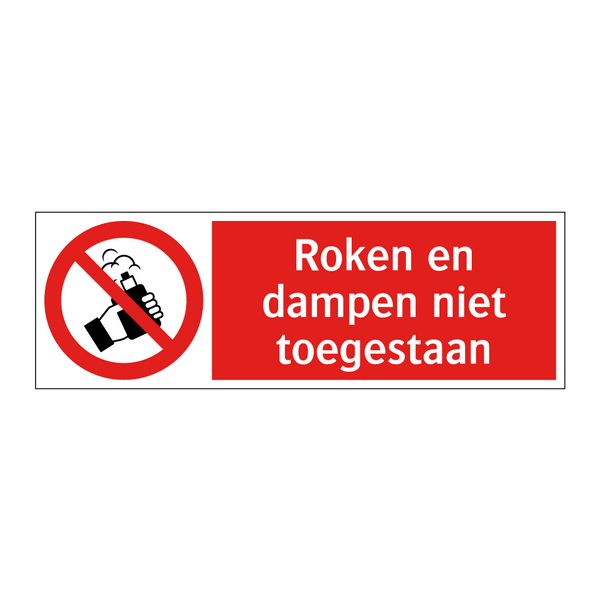 Roken en dampen niet toegestaan