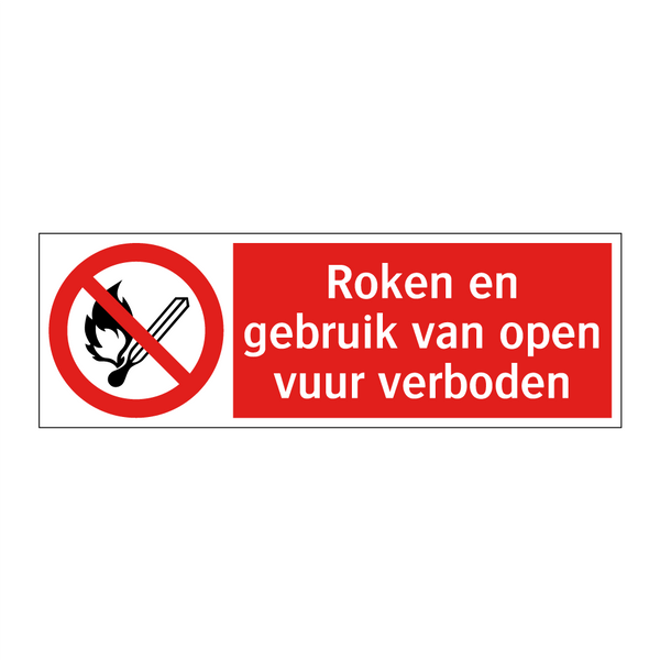 Roken en gebruik van open vuur verboden