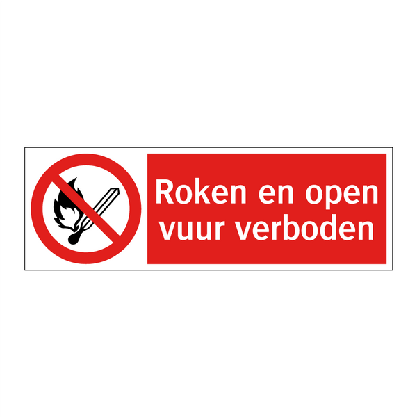 Roken en open vuur verboden