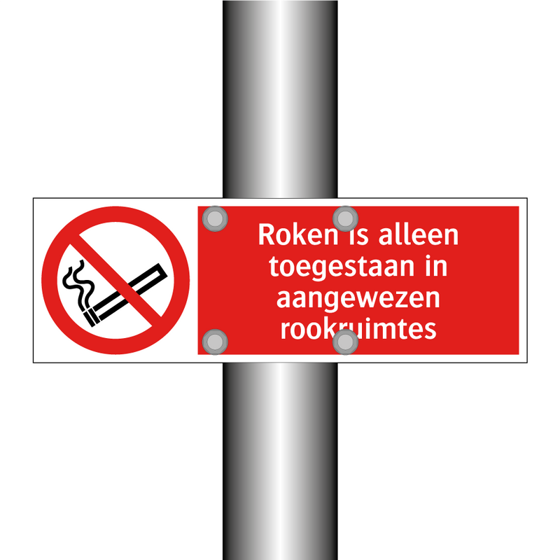 Roken is alleen toegestaan in aangewezen rookruimtes