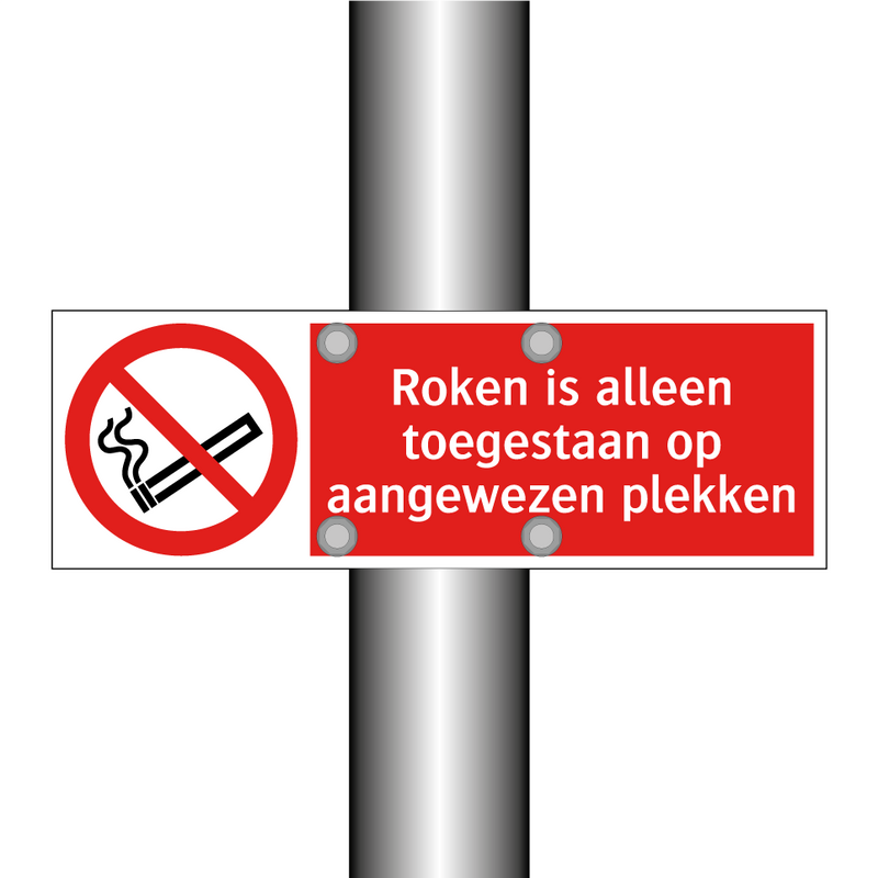 Roken is alleen toegestaan op aangewezen plekken