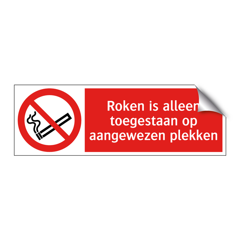 Roken is alleen toegestaan op aangewezen plekken