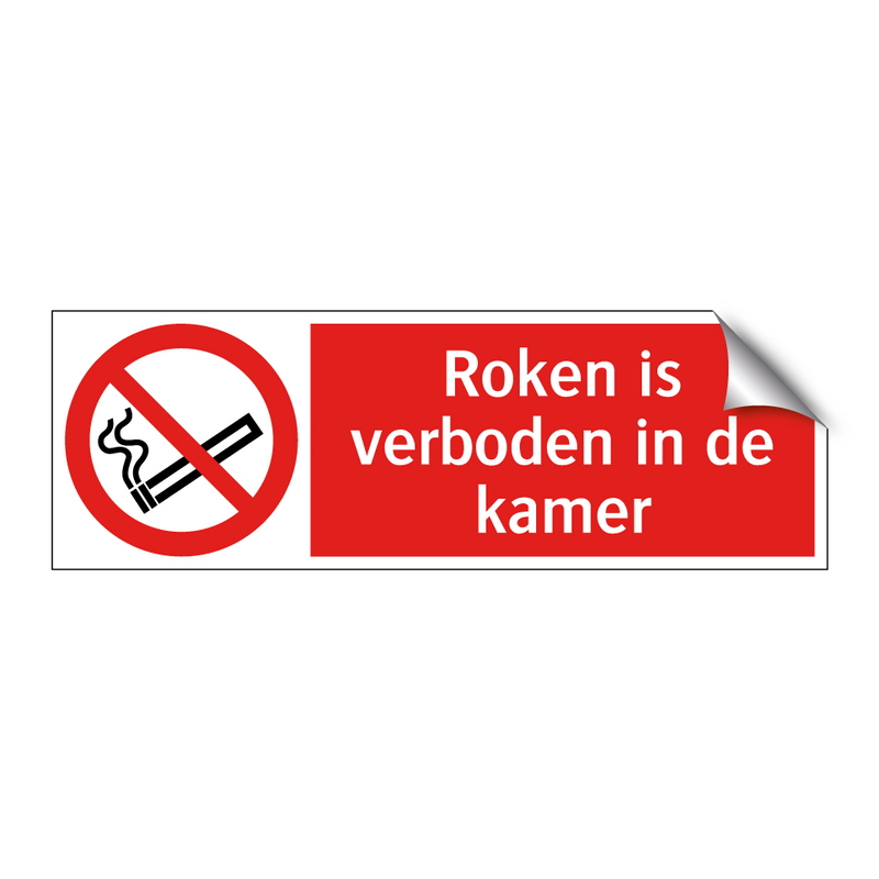 Roken is verboden in de kamer