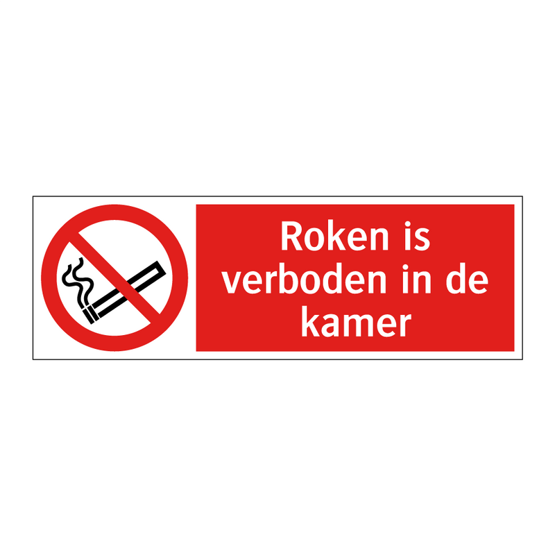 Roken is verboden in de kamer