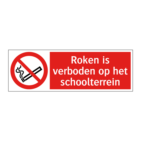 Roken is verboden op het schoolterrein