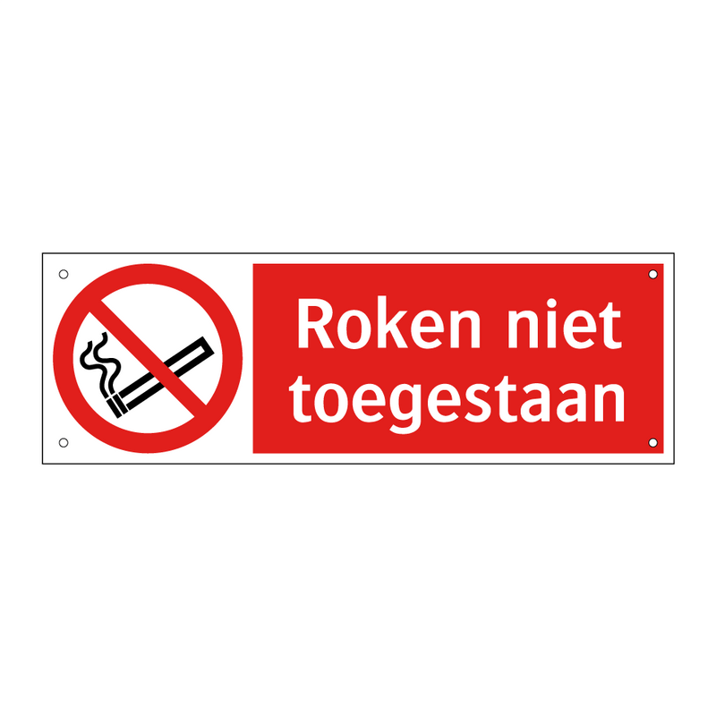 Roken niet toegestaan