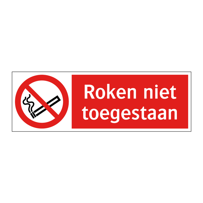 Roken niet toegestaan