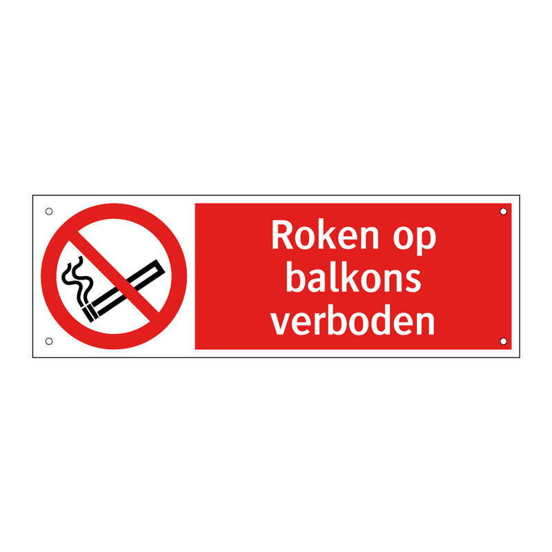 Roken op balkons verboden