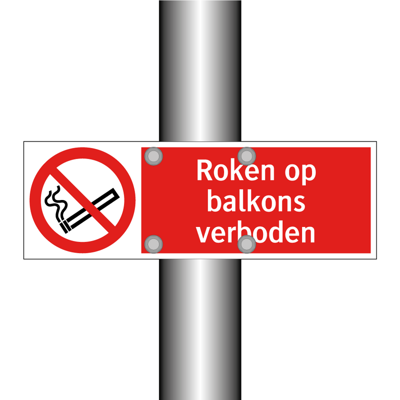 Roken op balkons verboden