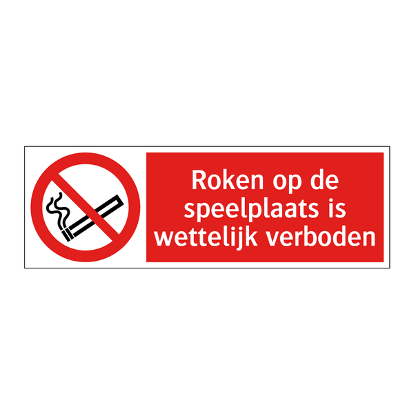 Roken op de speelplaats is wettelijk verboden