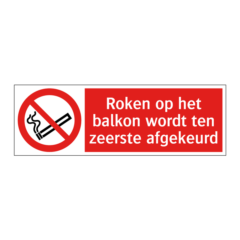 Roken op het balkon wordt ten zeerste afgekeurd