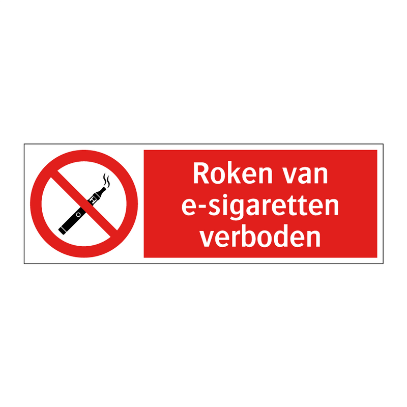 Roken van e-sigaretten verboden