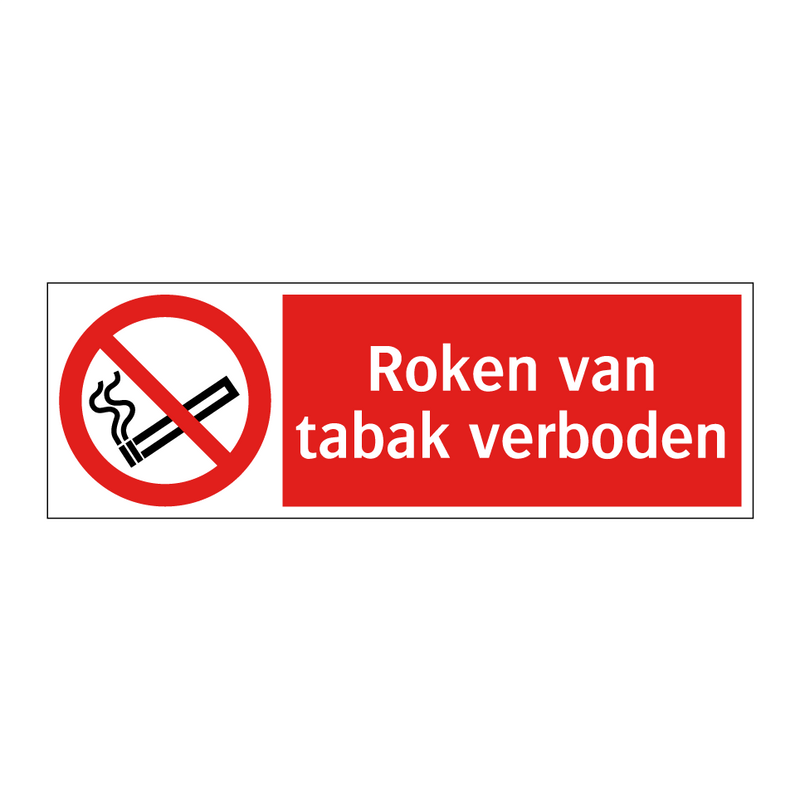 Roken van tabak verboden