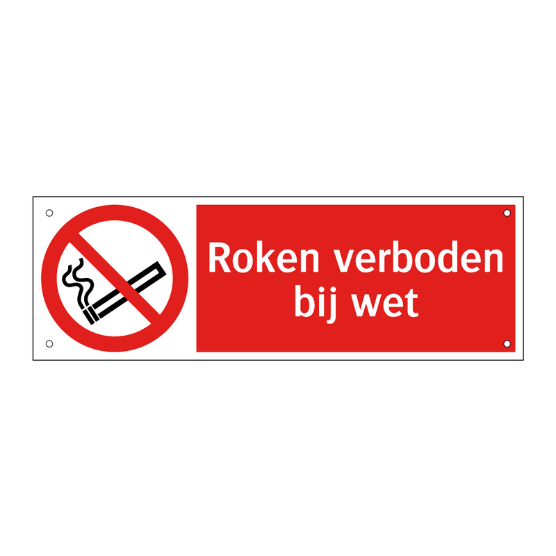 Roken verboden bij wet