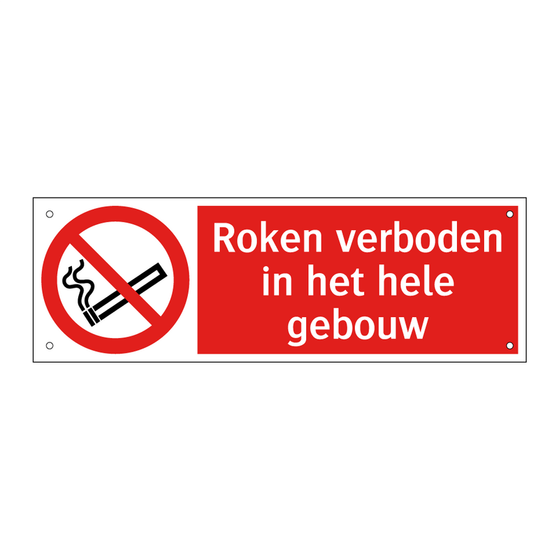 Roken verboden in het hele gebouw