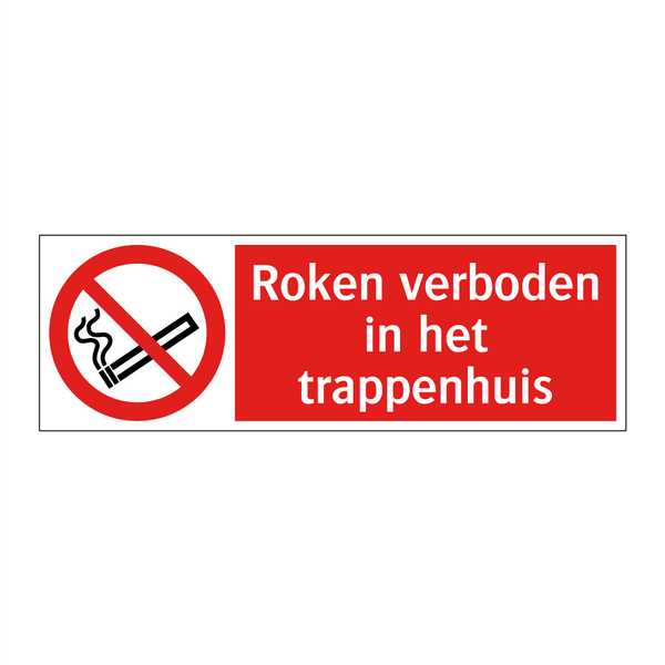 Roken verboden in het trappenhuis