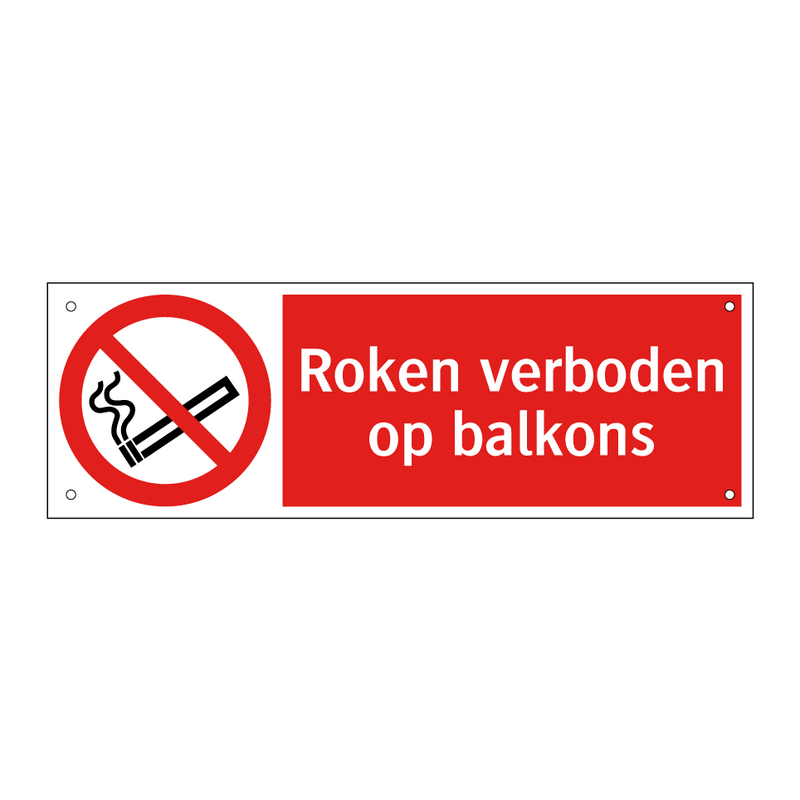 Roken verboden op balkons