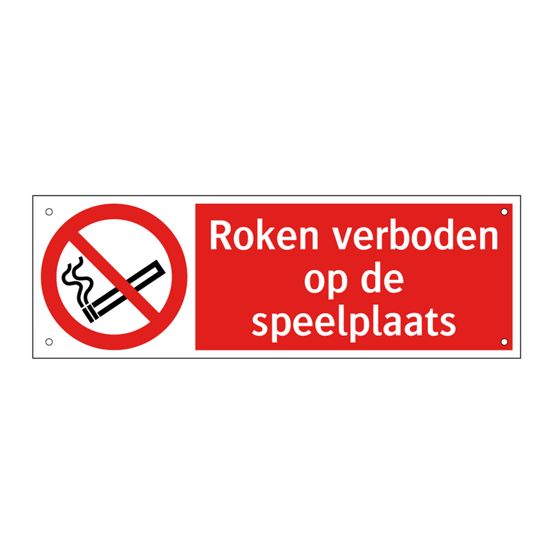 Roken verboden op de speelplaats