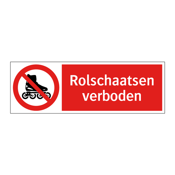 Rolschaatsen verboden