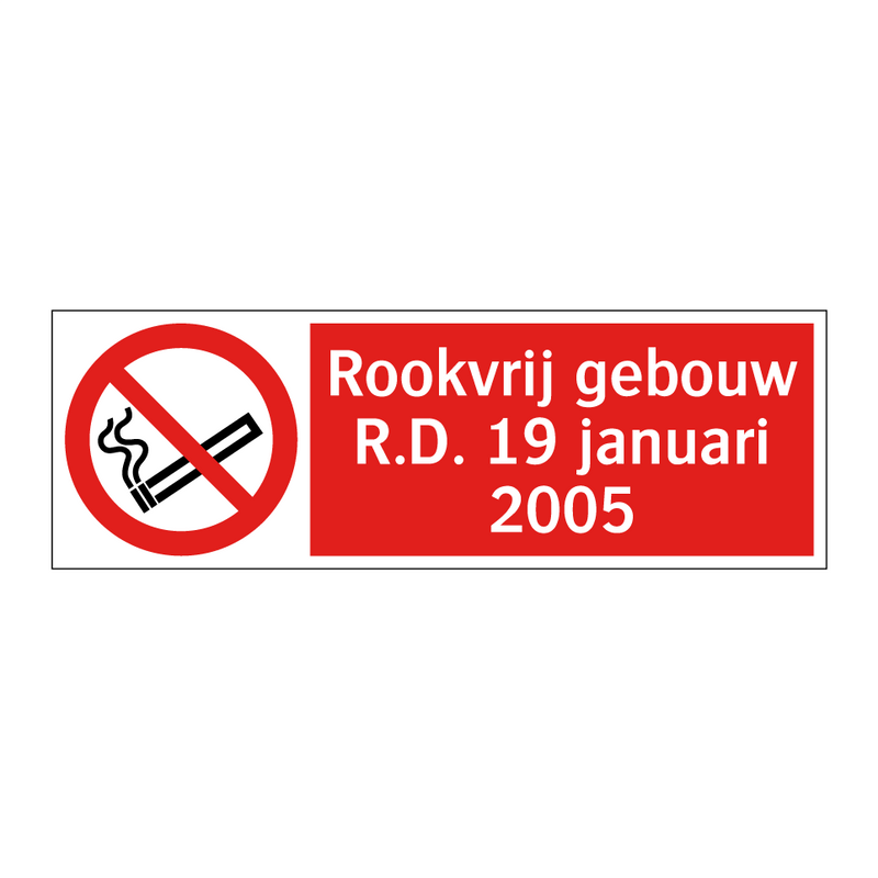 Rookvrij gebouw R.D. 19 januari 2005