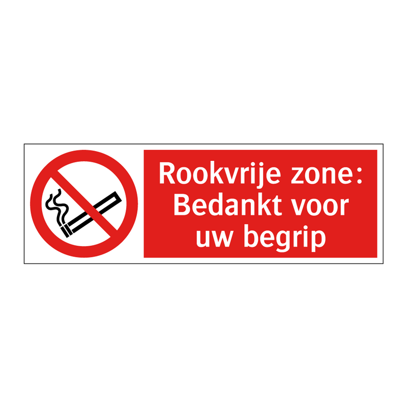 Rookvrije zone: Bedankt voor uw begrip