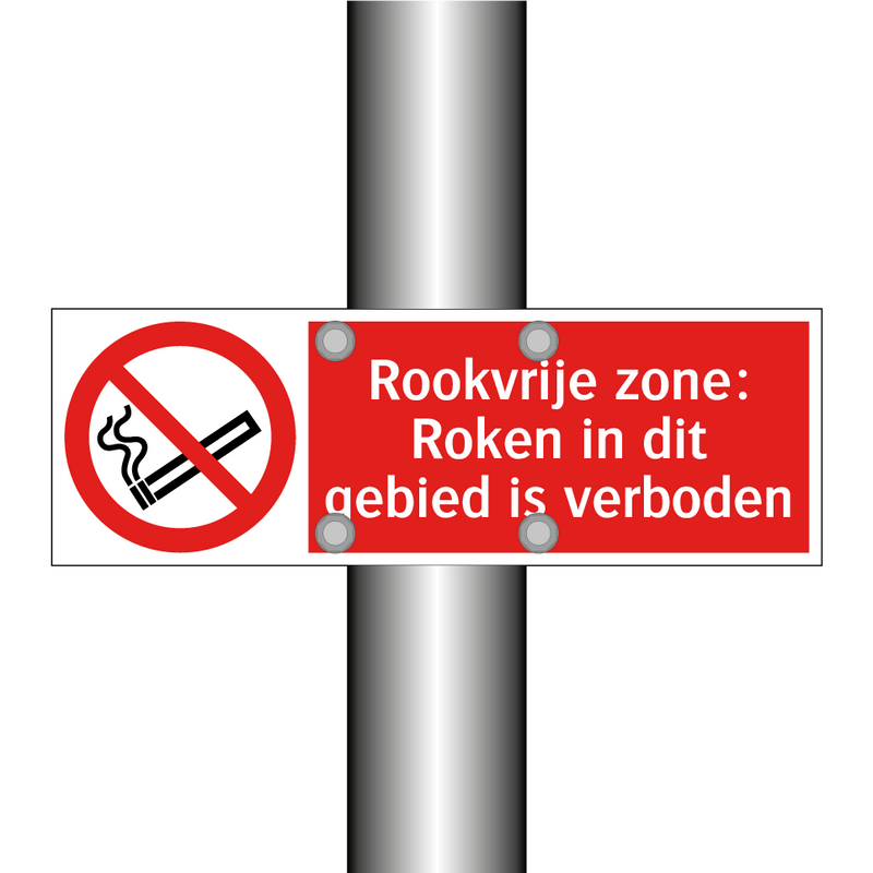 Rookvrije zone: Roken in dit gebied is verboden